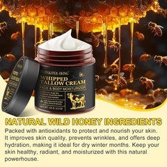 Crema Humectante De Cebo De Res Miel 119g Para La Cara y La Piel Sevo Cevo Sebo