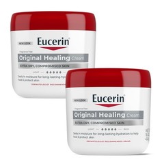Body Cream Eucerin Original Healing 16 Oz Jar Pack of 2 White Unscented Skin