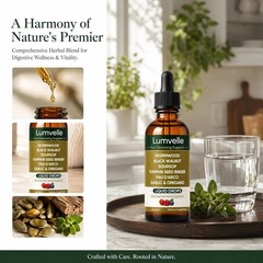 Wild Harvested Wormwood DropsNatural Herbal Supports Digestive Balance USA