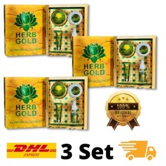 3x Herb Gold Set Lotus Extract Skin Care Tighten Pores