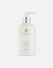 Ore Ageless Aloe Moisture Wash-exfoliating sugar cane and apple extracts.