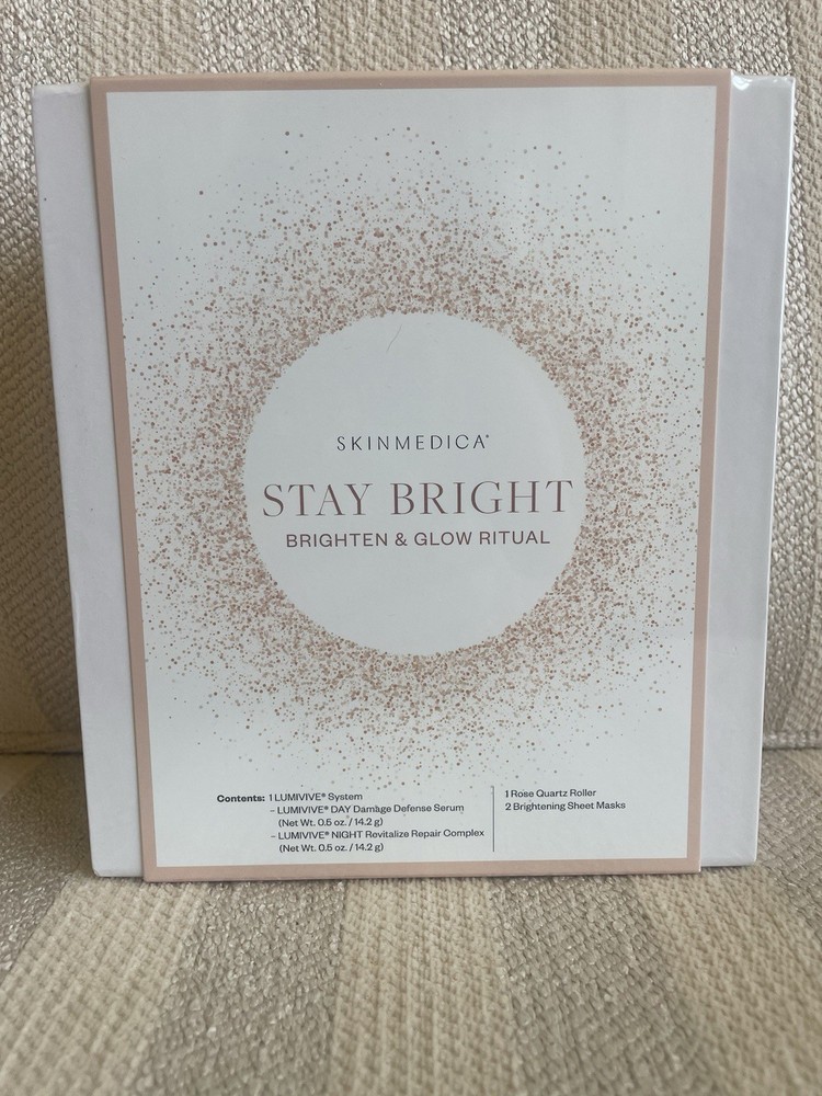 SkinMedica Stay Bright Brighten + Glow Ritual Kit Lumivive Mask Roller Sealed