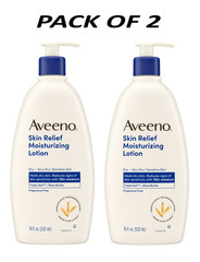 Aveeno Skin Relief Moisturizing Body and Hand Lotion for Dry Skin, PACK OF 2