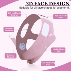 Adjustable Chin Strap Jawline Shaper & Exerciser Reusable V-Line Face Mask USA