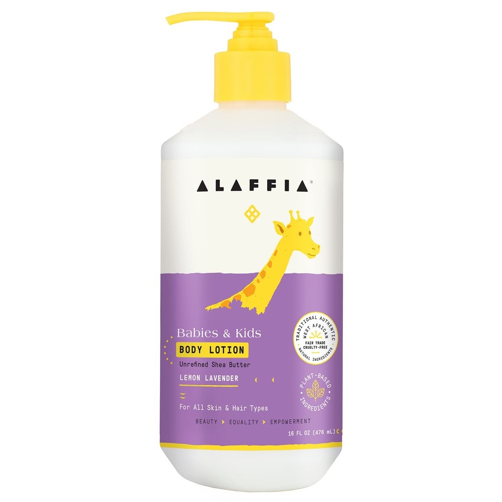Alaffia Lemon Lavender Baby Moisturizer 16oz Fair Trade Sensitive Skin Care