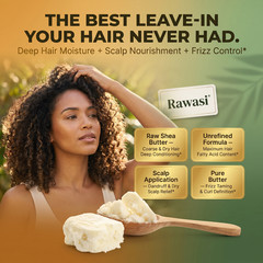 RAW AFRICAN SHEA BUTTER – White Deep Moisture Skin Glow Hair Nourish Eczema 1 lb
