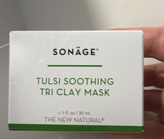 Sonäge Tulsi Soothing Tri Clay Face Mask Vegan Cruelty-Free 1 fl oz / 30 mL