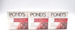 Lot/3 Pond&rsquo;s Age Miracle Wrinkle Corrector Day Cream Spf 18 PA++ ~ 50 g x 3 BNIB