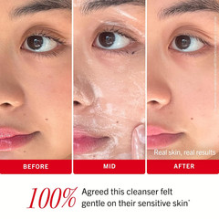 First Aid Beauty Ultra Gentle Cream-To-Foam Facial Cleanser,Makeup Removing Face