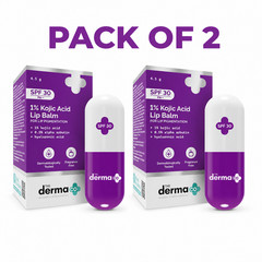 The Derma Co 1% Kojic Acid Lip Balm SPF 30 PA++ 4.5g Pack of 2