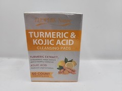TURMERIC & KOJIC ACID CLEANSING PADS, 50 count Exp 1/28