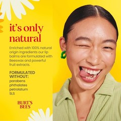 Burt&rsquo;s Bees Lip Balm, Beeswax, Strawberry, Coconut and Pear, and Vanilla Bean Pa