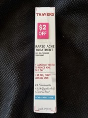 Thayers Rapid Acne Treatment With 10% Sulfur For Acne Prone Skin .68 fl oz 11/26