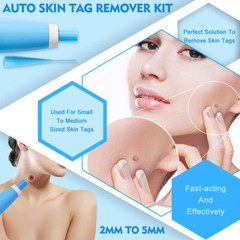 2-IN-1 Auto Skin Tag Removal Tool Kit Painless Skin Label Mole Acne Wart Removal