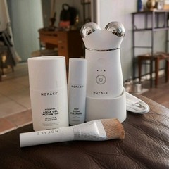 NuFACE Trinity Facial Toning Device White/Silver Rechargeable Wireless 3-Speed