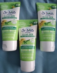 3 pack St. Ives Clear Skin SPF 3-in-1 Moisturizer Tea Tree & Witch Hazel 05/23