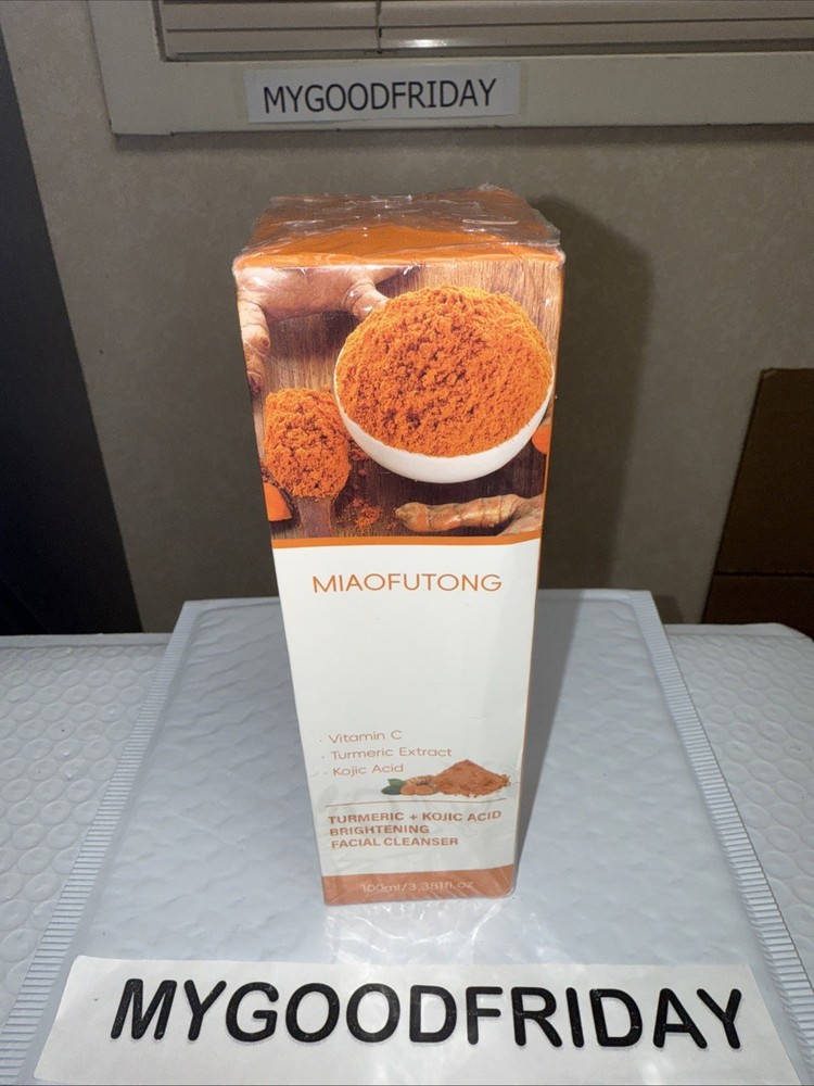 Miaofutong Facial Cleanser And Soap Turmeric Kojic Acid Vitamin C New Exp:3/2028