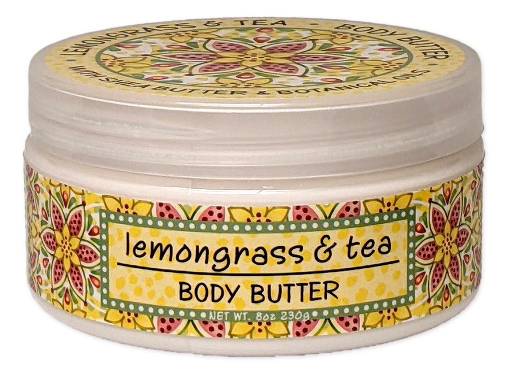 Greenwich Bay LEMONGRASS & TEA Garden Body Butter with Shea Butter, 8 oz.