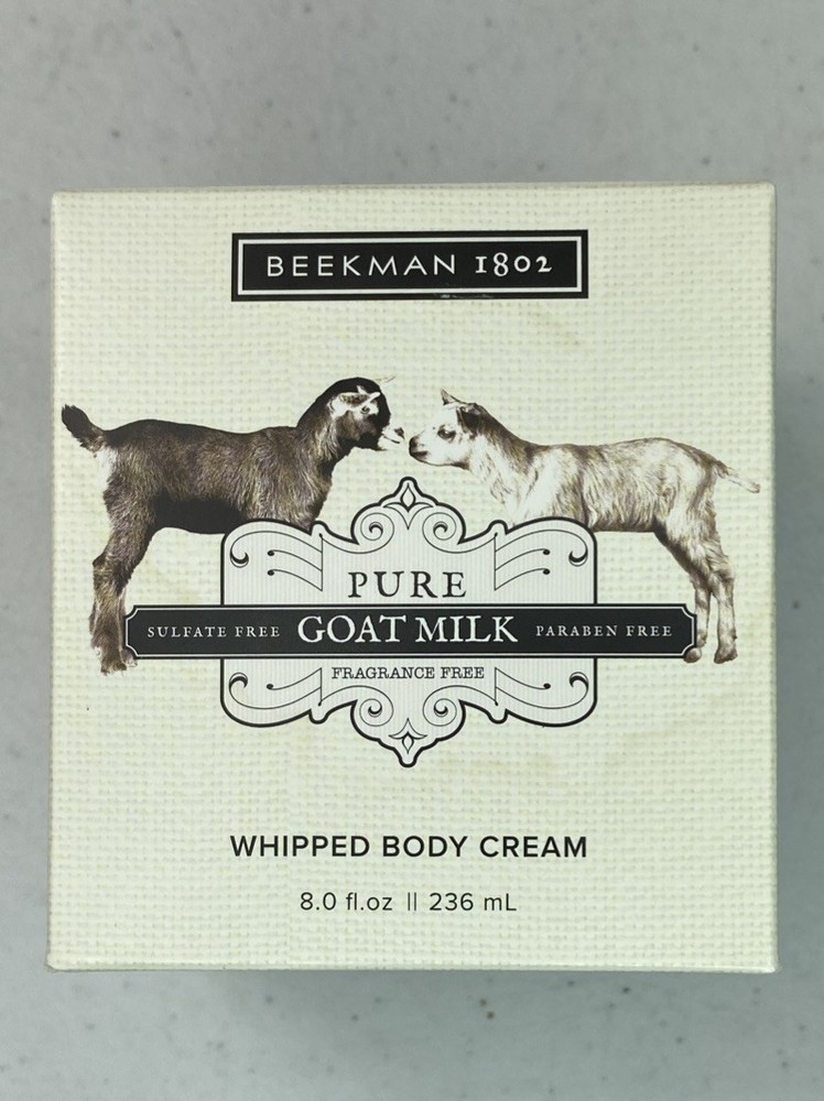 Beekman 1802 Pure Fragrance Free Lotion Goat Milk Whipped Body Cream 8 oz. New