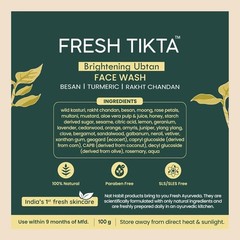 Nat Habit Fresh Daily Tikta Ubtan Face Wash For Brightening & DeTan 100 gm Y188
