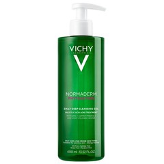 VICHY Normaderm Daily Acne Face Wash, 0.5% 13.52 Fl Oz (Pack of 1), Clear