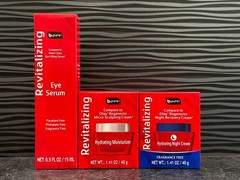 B.Pure Revitalizing Skincare Set Night Cream Moisturizer Eye Serum 3 Pc