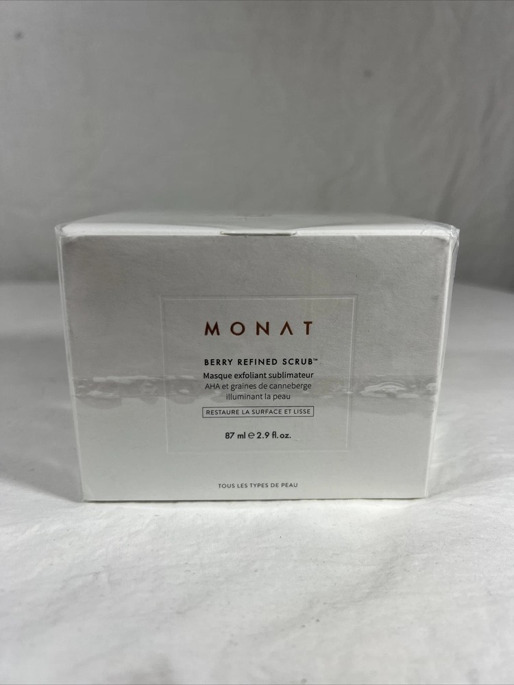 Monat Berry Refined Scrub Perfecting Exfoliator Mask 2.9 oz – New/Sealed!