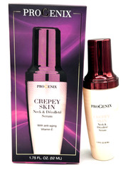 Progenix Crepey Skin Neck & Decollete Serum With Anti-Aging Vitamin E ~ 1.75 oz