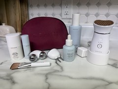 NuFACE Trinity+ Mini+ Microcurrent Facial Toning Device w/ Charging Stand