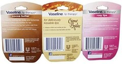 Vaseline Lip Therapy Bundle – Creme Brulee, Rosy Lips & Cocoa Butter, 0.25 Ounce