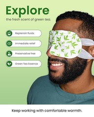16 Packs Green Tea Steam Eye Masks – Warm Compress for Dry Eyes, Puffy Eyes Reli