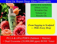 PLLA & (4%) PDRN (Salmon + Marine) + Dual Exosome (20,000,000 ppm) ROSE Toner