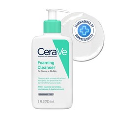 CeraVe Foaming Facial Cleanser 236ml for Normal to Oily Skin Face Wash