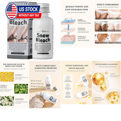 Snow Bleach Skin Whitening Cream, Vitamin C Brightening Cream for Face and Body