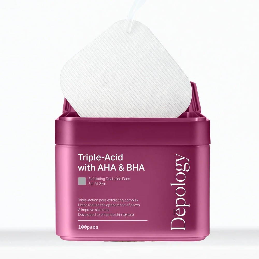 Depology Triple-Acid with AHA & BHA Exfloliating Dual-side Pads For All Skin