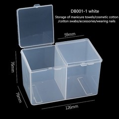 Transparent Cotton Pads Swab Organizer Storage Box Nail Artl Holder Case