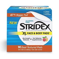 Stridex XL Face Body Pads, 90 Count