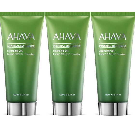 Lot of 3 Ahava Mineral Radiance Cleansing Gel 3.4 oz