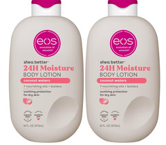 eos Shea Better Body Lotion – Coconut Waters, Made for Dryness, 16 fl oz, 2 Pack