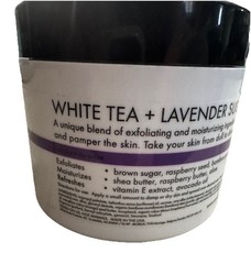 Whish White Tea & Lavender Sugar Scrub 8 Oz- Exfoliates, Moisturizes New-Sealed