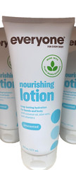 (1) EVERYONE LOTION Unscented 3 IN 1 HANDS FACE BODY W/PURE COCONUT OIL