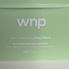 wnp Duo Cleansing Clay Mask for Face, Oil Control, Moisturizing, 3.53 oz