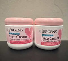 Jergens All-Purpose Face Cream Deep Cleansing Softening Moisturizing 2 Jars