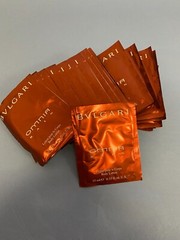 Bvlgari Parfums Omnia Bain Body Lotion 24 Sachets .33 Equals 7.92 oz Rare Item