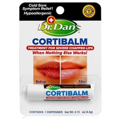 Dr. Dan&rsquo;s Cortibalm 1% Hydrocortisone Lip Balm Dry Chapped Lips Patented 0.14 oz