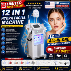 12in1 Hydra Facial Machine Skin Rejuvenation Spa Beauty System Pro USA US Stocks