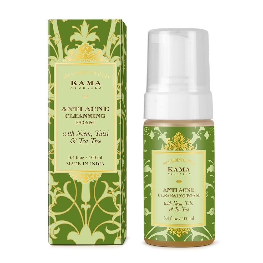Kama Ayurveda Anti Acne Cleansing Foam With Neem Tulsi & Tea Tree 100 ml fs