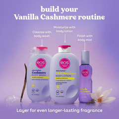 eos 24H Moisture Travel Body Lotion- Vanilla Cashmere, For Dry Skin, 2.5 fl oz
