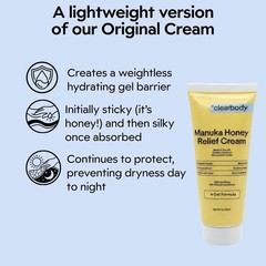 Manuka Honey Gel Cream for Eczema 1 Ounce Fragrance Free Lightweight Moisturizer