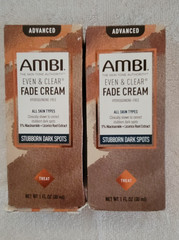 AMBI Even & Clear Advanced Fade Cream Hydroquinone-Free 1oz Lot of 2 Dark Spots